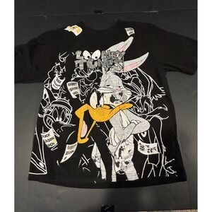 Looney Toons Black T-Shirt Men's Size 3XB